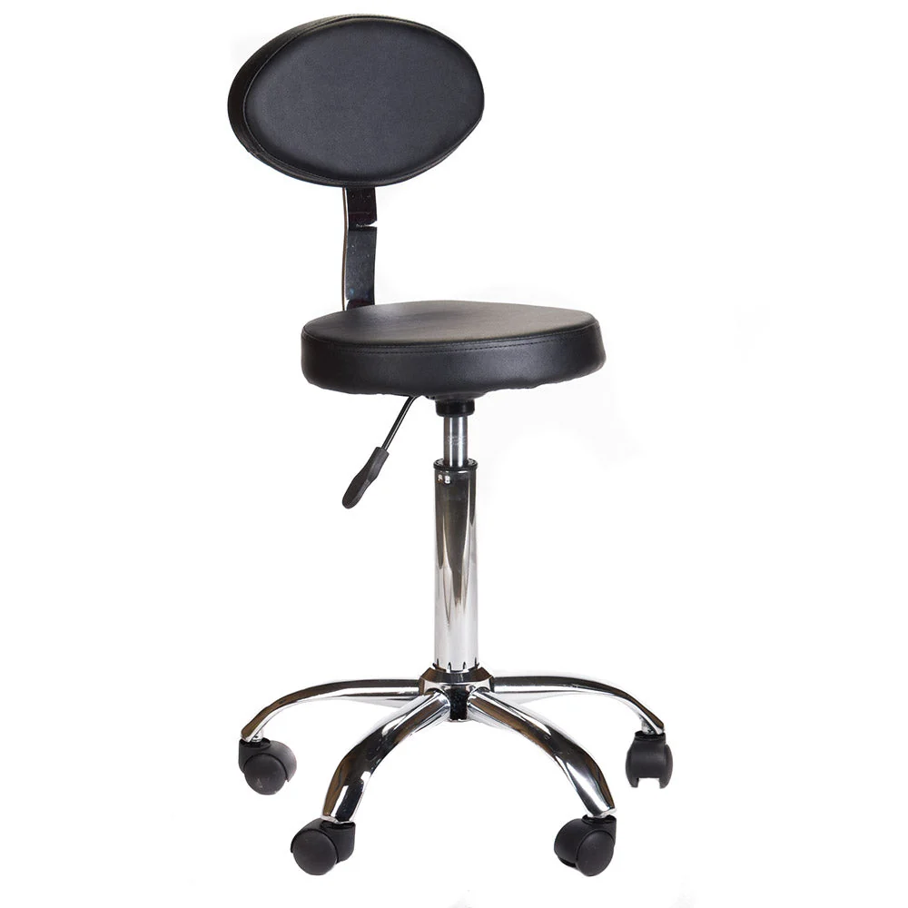 Sgabello cosmetico con schienale BH-7289 Nero