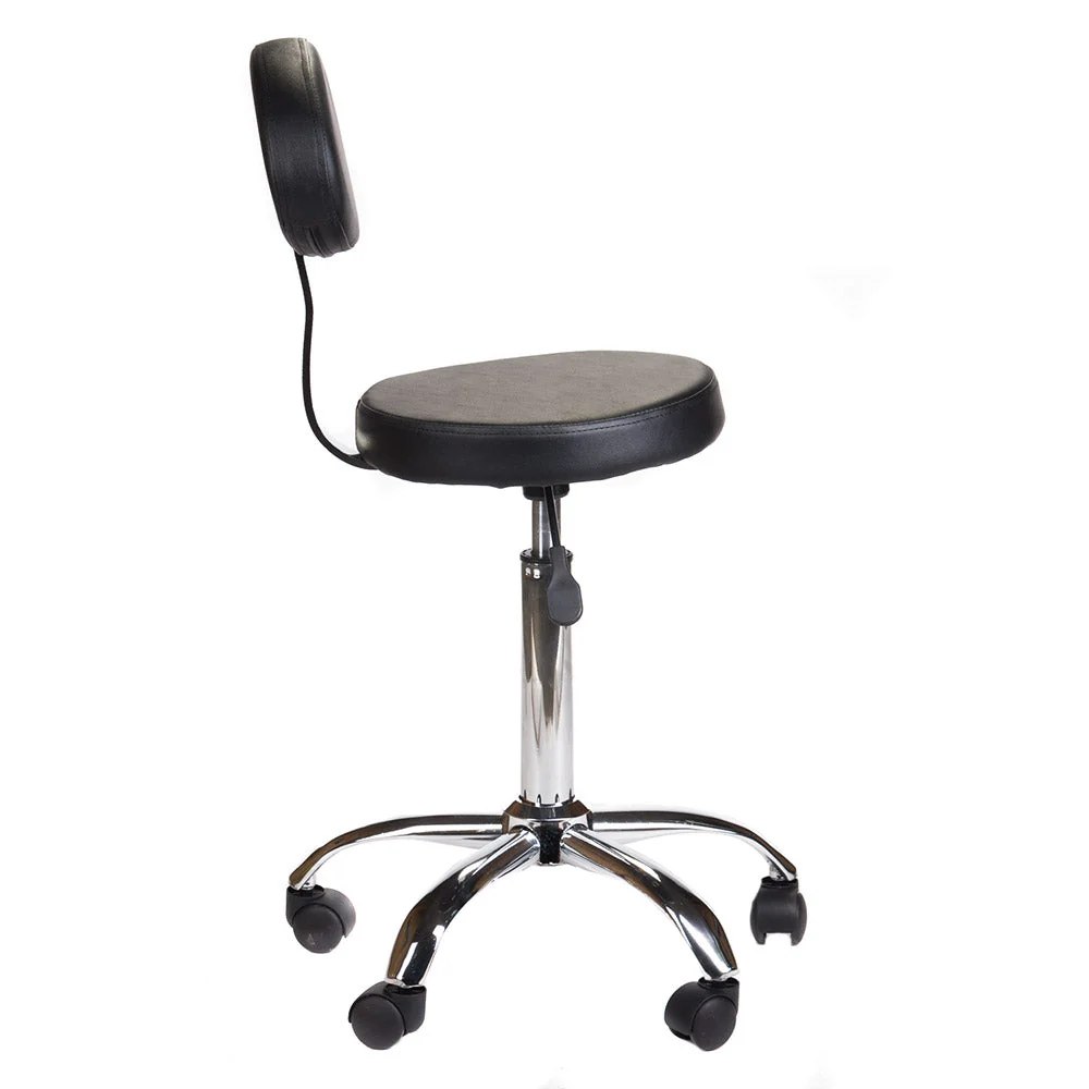 Sgabello cosmetico con schienale BH-7289 Nero