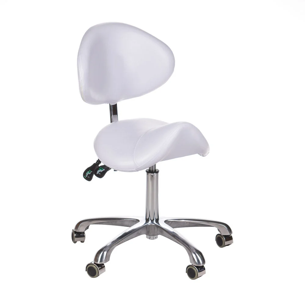 Sgabello cosmetico con schienale -3004 bianco