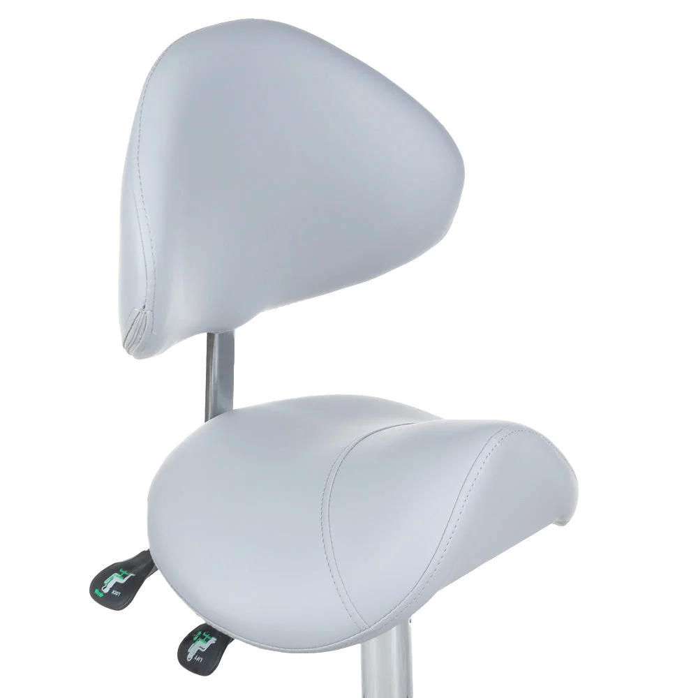 Sgabello cosmetico con schienale -3004 grigio