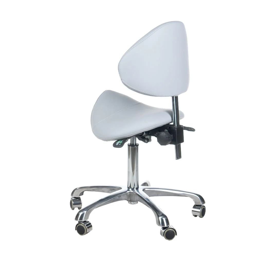 Sgabello cosmetico con schienale -3004 grigio