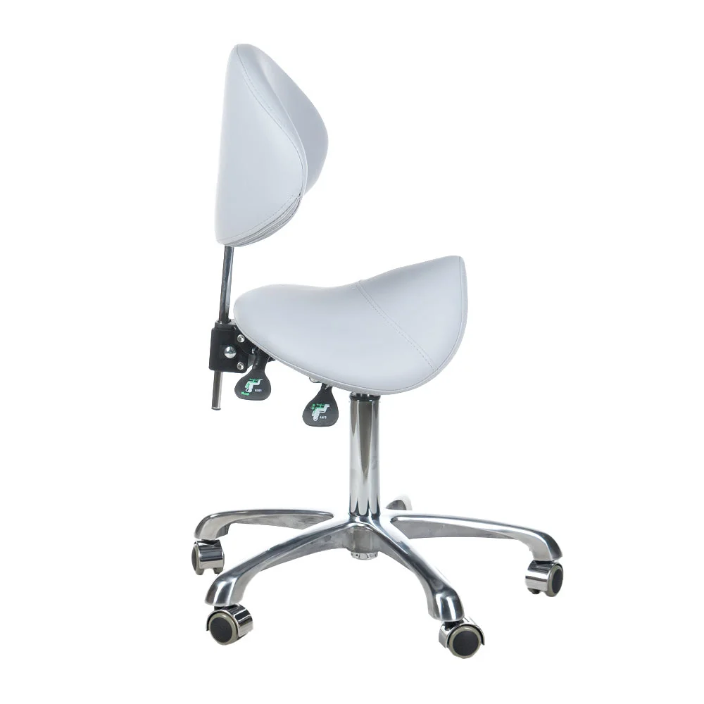 Sgabello cosmetico con schienale -3004 grigio
