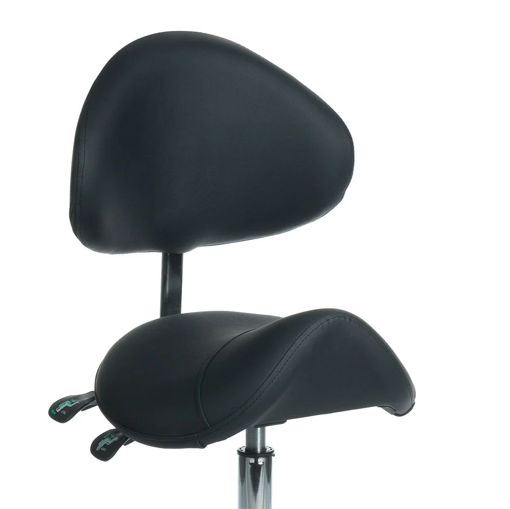 Sgabello cosmetico con schienale -3004 nero