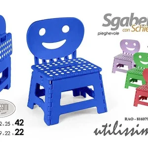 Sgabello c/schienale 29x22x22cm 816079