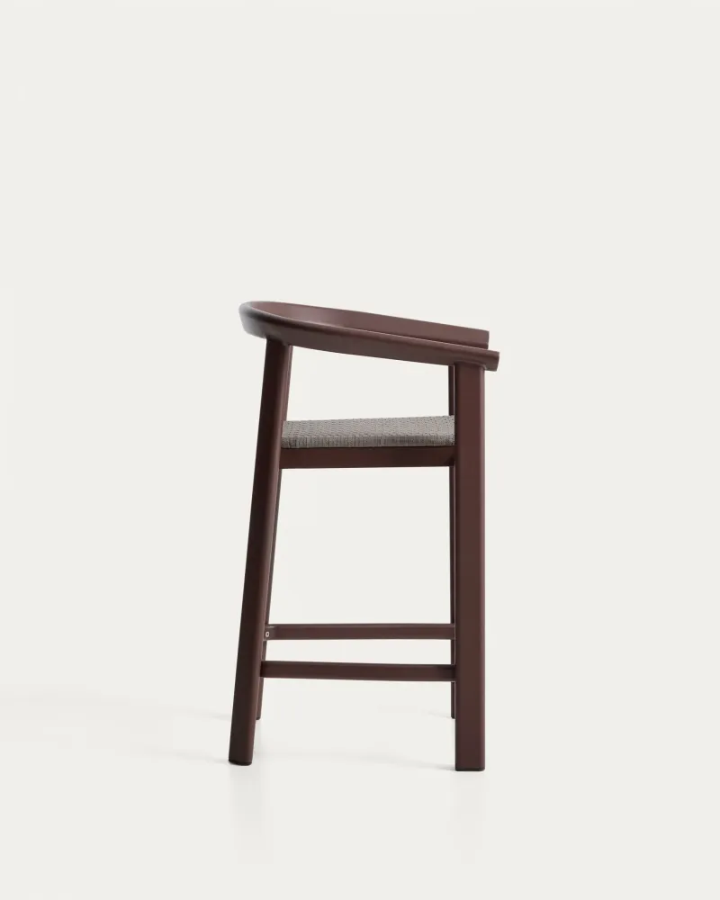 Sgabello Erice alluminio e corda marrone, 65 cm