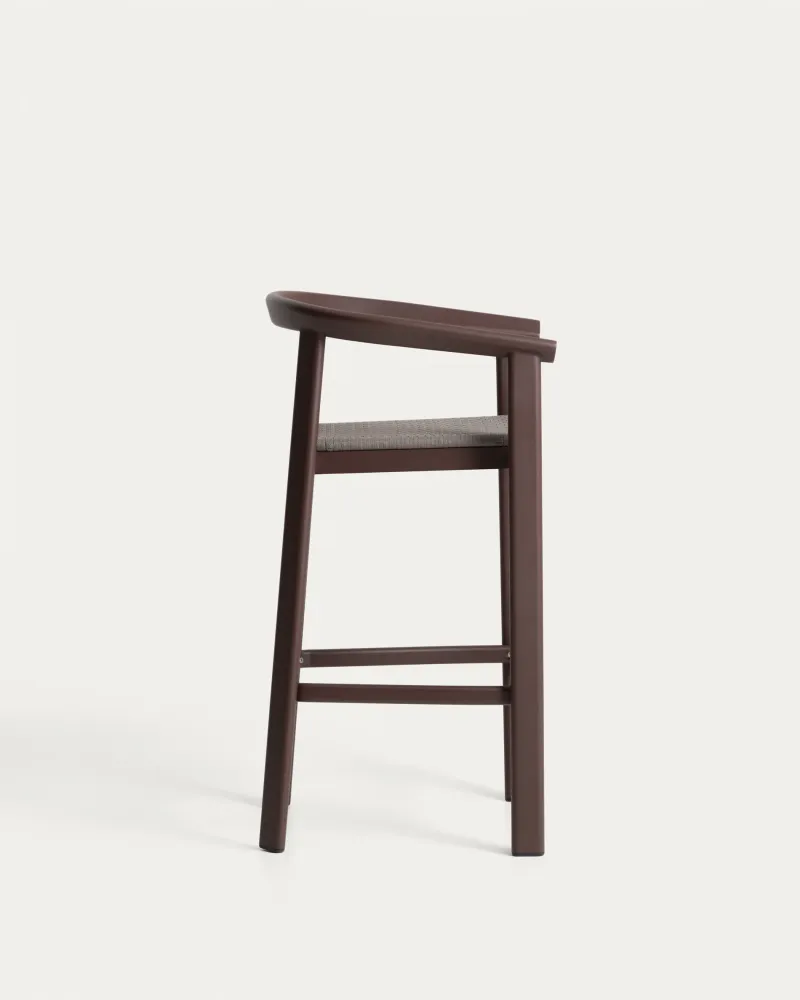 Sgabello Erice alluminio e corda marrone, 75 cm