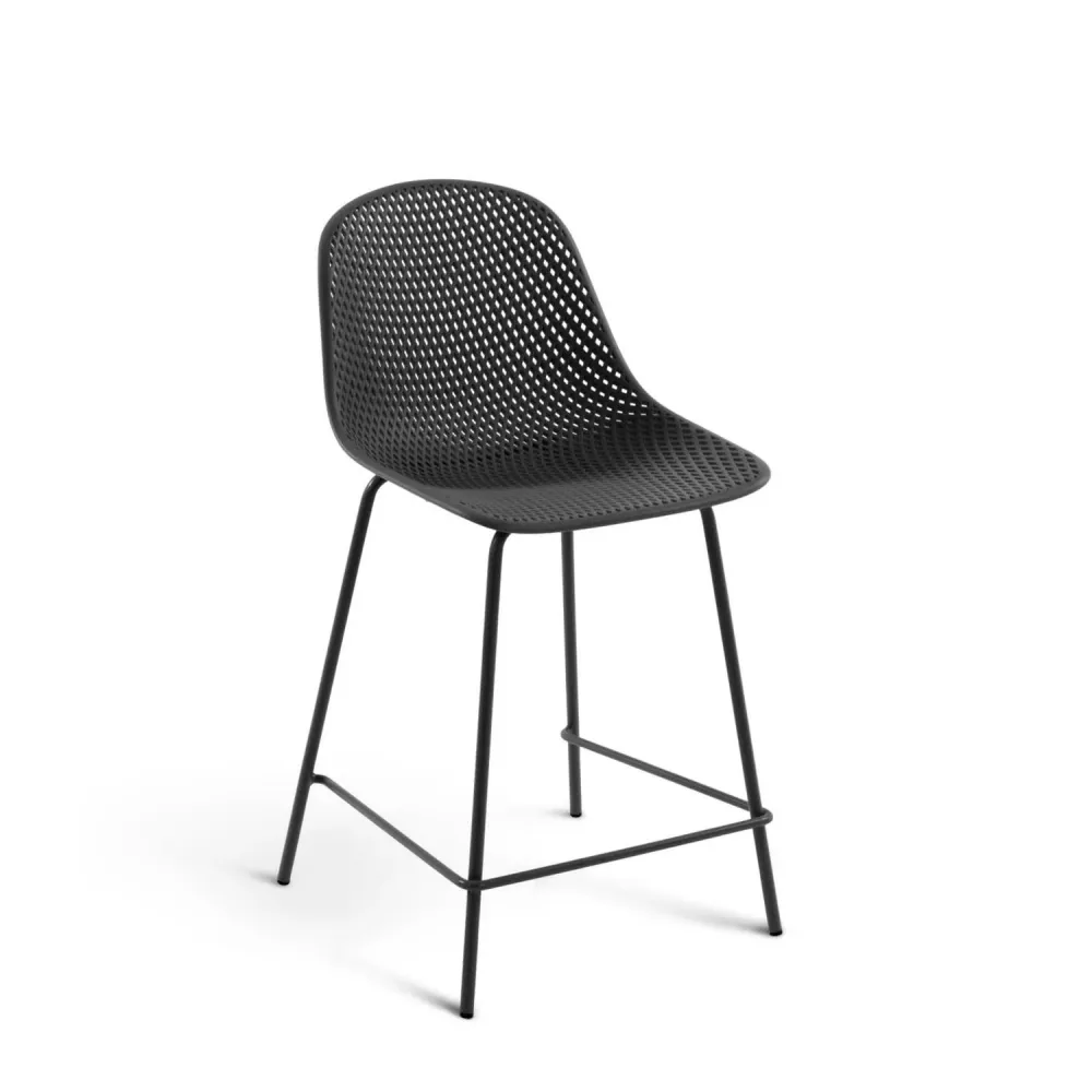 Sgabello da esterno Quinby grigio altezza 65 cm