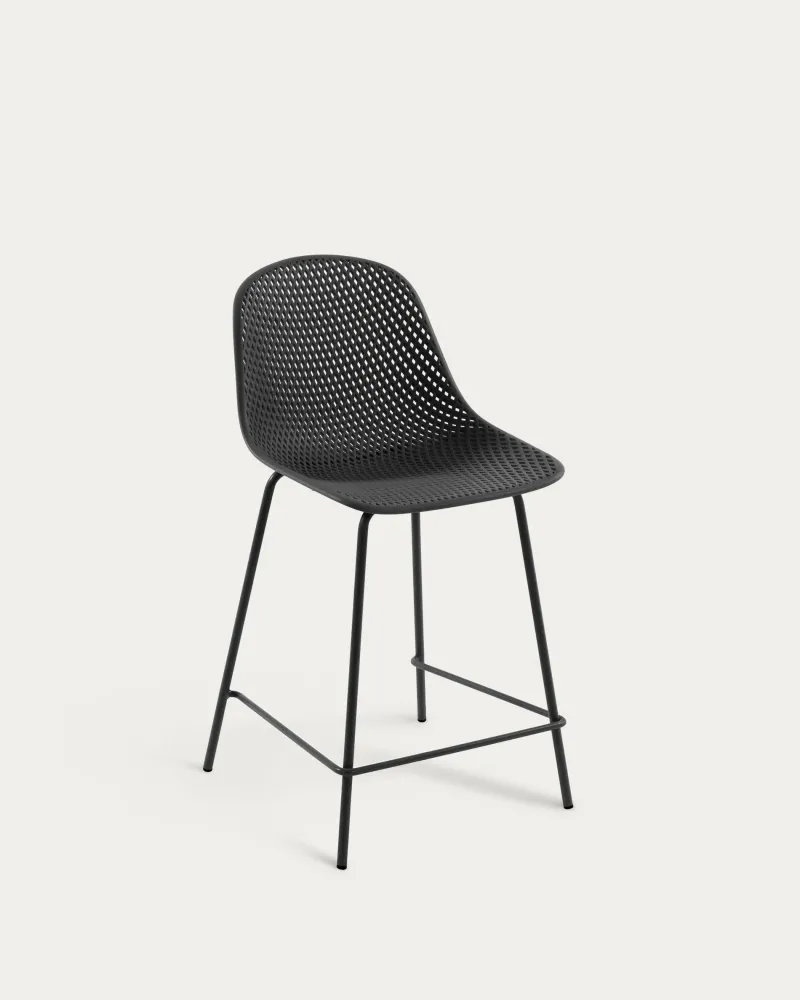 Sgabello da esterno Quinby grigio altezza 65 cm
