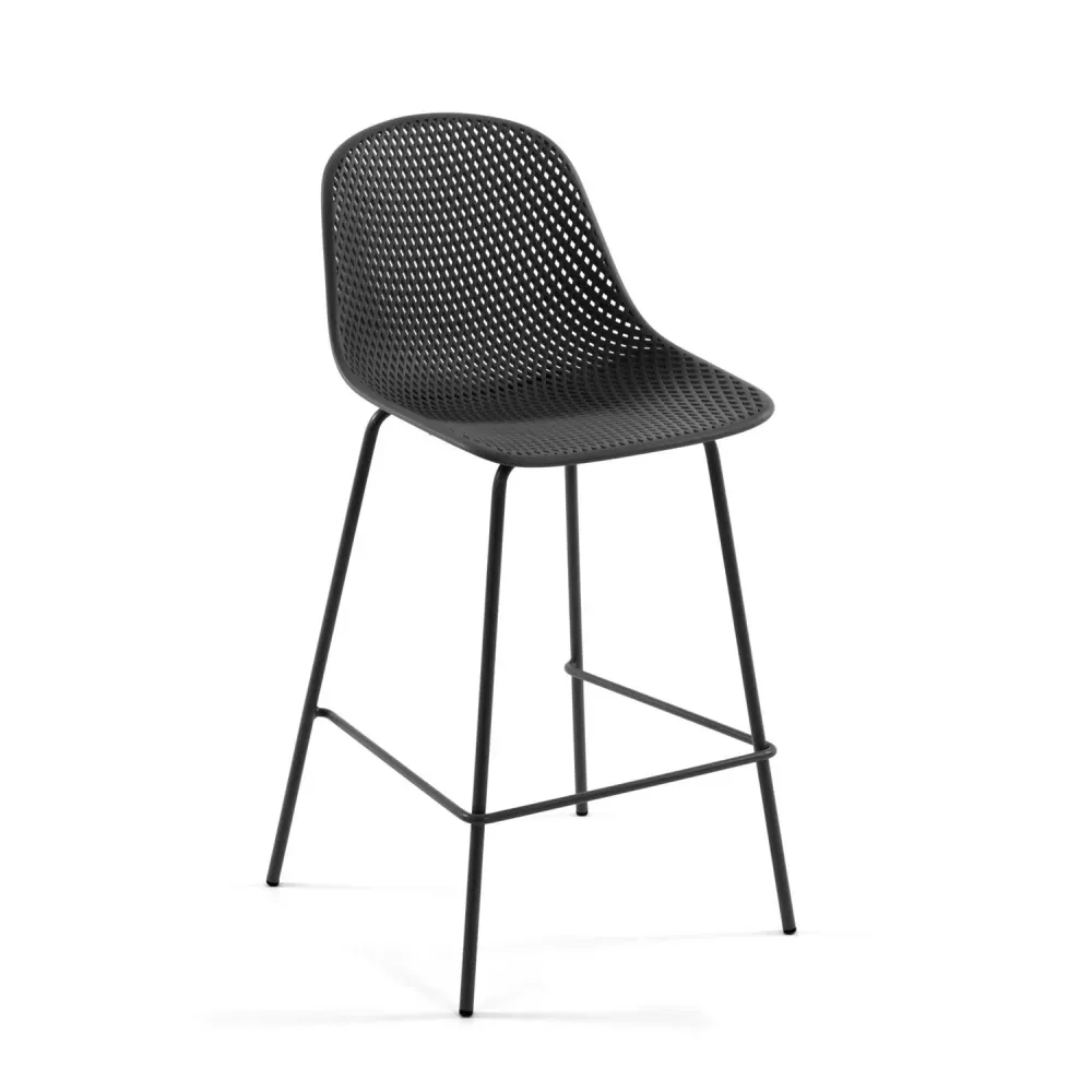Sgabello da esterno Quinby grigio altezza 75 cm