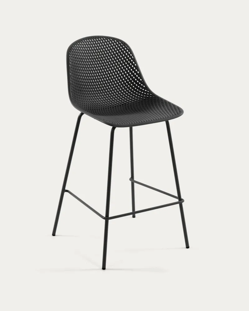 Sgabello da esterno Quinby grigio altezza 75 cm