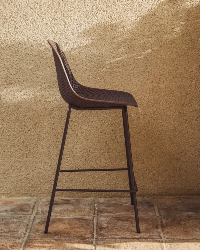 Sgabello da esterno Quinby marrone, 65 cm