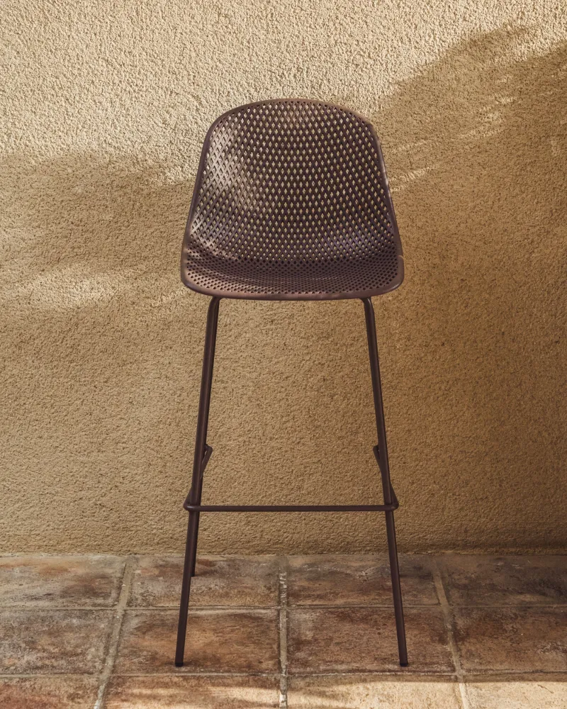 Sgabello da esterno Quinby marrone, 75 cm
