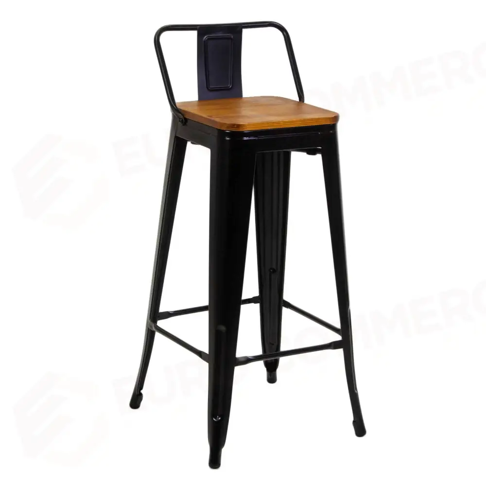 SGABELLO FERRO NEW BRISTOL NERO SEDUTA LEGNO CM42X42H77/94 - 8042380000 - VACCHETTI