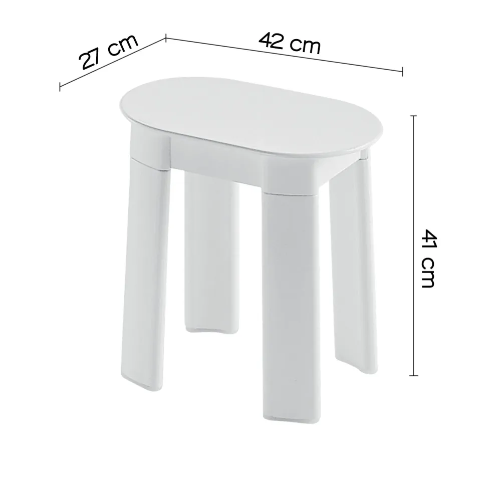Sgabello Gedy collezione Tetra resine termoplastiche - Finitura Bianca