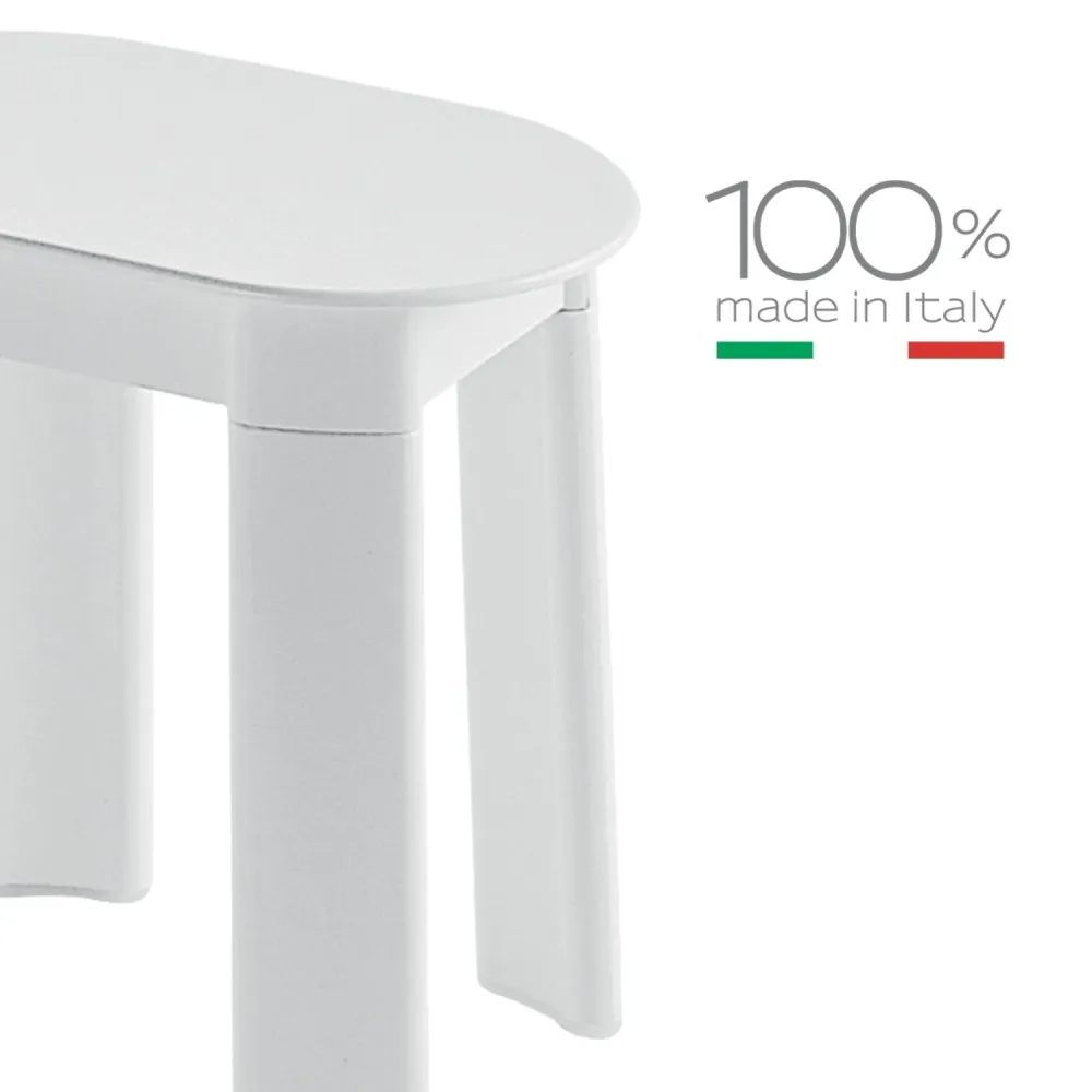 Sgabello Gedy collezione Tetra resine termoplastiche - Finitura Bianca