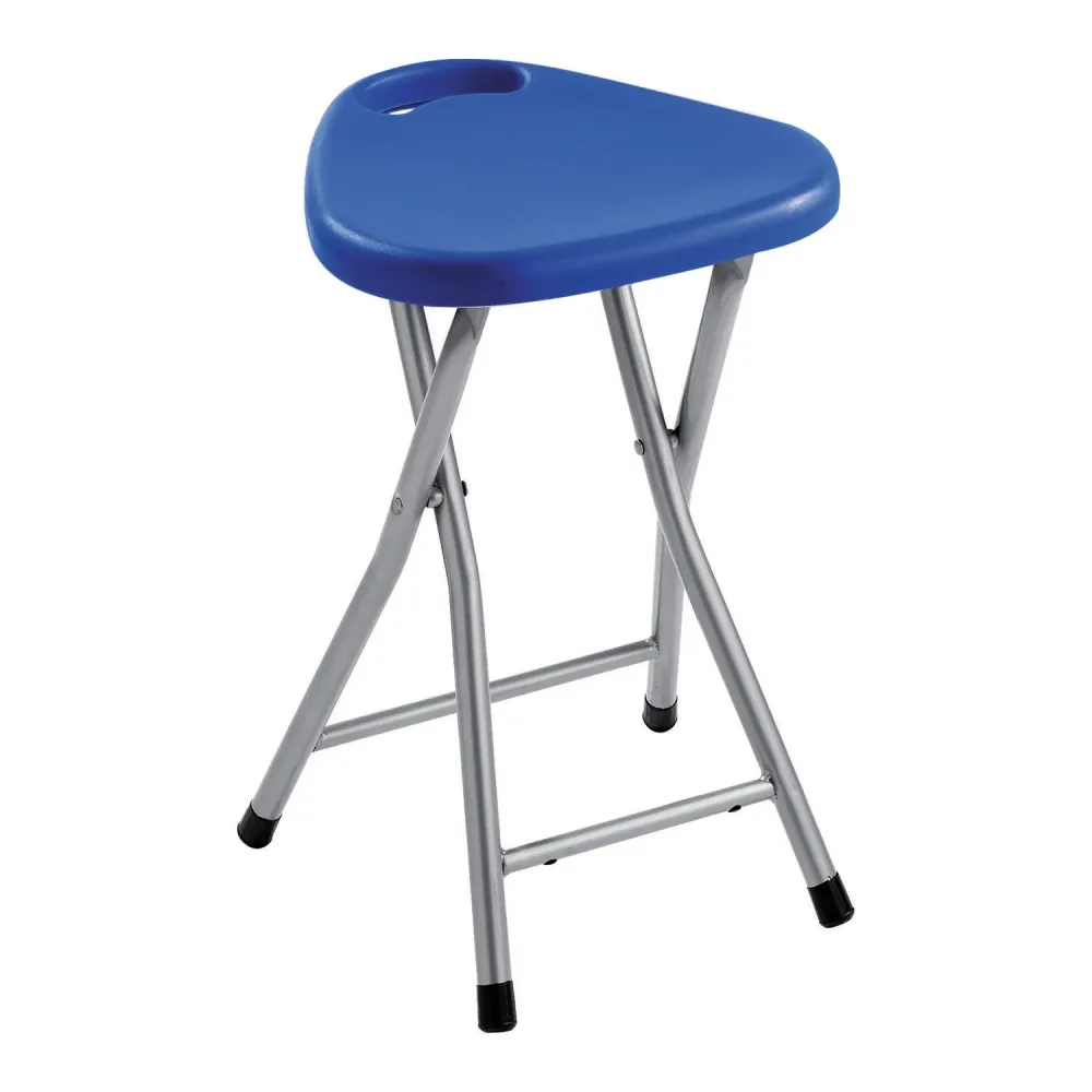 Sgabello Gedy richiudibile resine termoplastiche e metallo - Blu