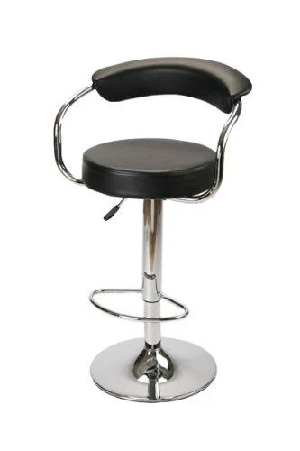 Sgabello Girevole Regolabile Similpelle Rizzetti High Nero