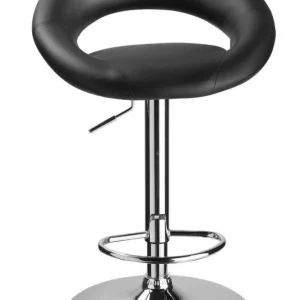 Sgabello Girevole Regolabile Similpelle Rizzetti Higher Nero