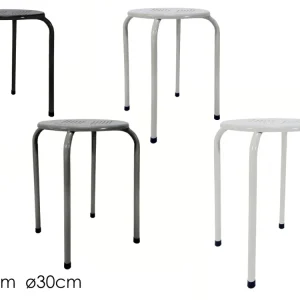 Sgabello impilabile metallo vari colori 30xh.45 cm - Vesti Casa