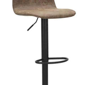Sgabello industrial regolabile altezza ecopelle e metallo cm 41x50x90/112h