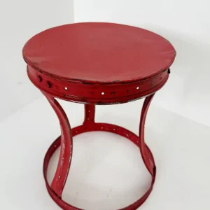 Sgabello industriale metallo verniciato di rosso