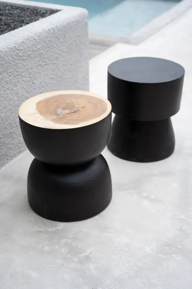 Lo Sgabello Karbun - Nero Naturale