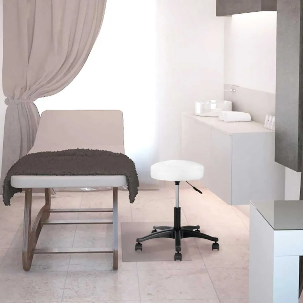 Sgabello Lavoro Girevole Seduta Morbida 10cm Altezza Regolabile Estetica Studio Medico