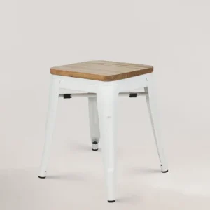 Sgabello legno lix bianco