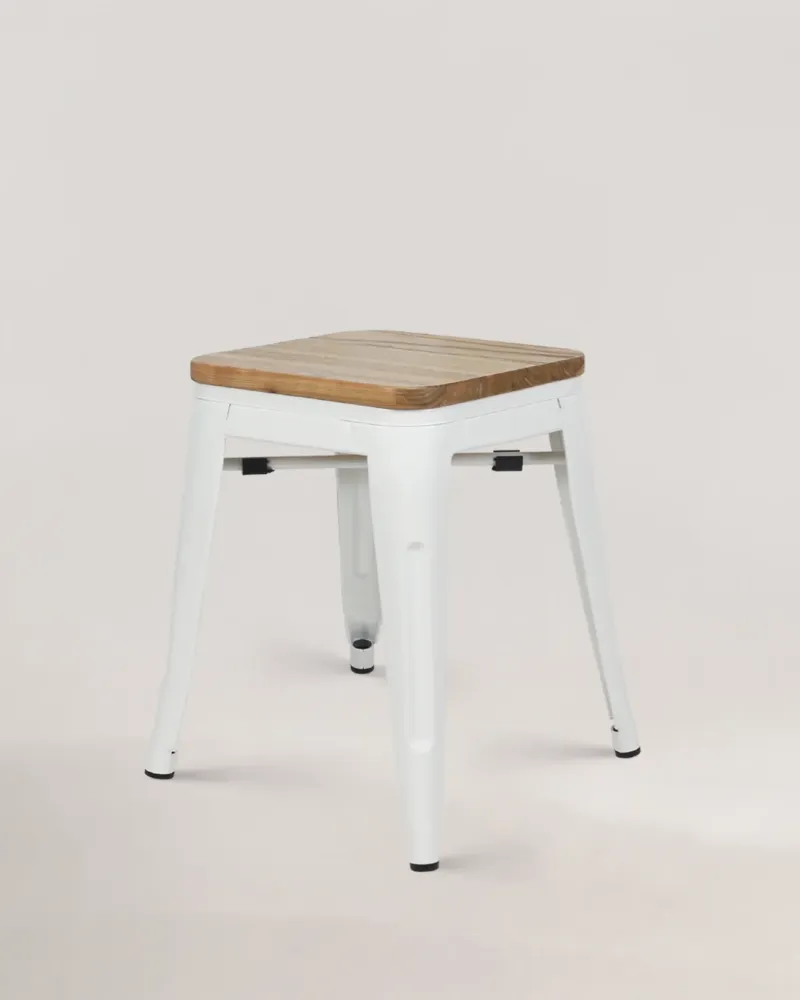 Sgabello legno lix bianco