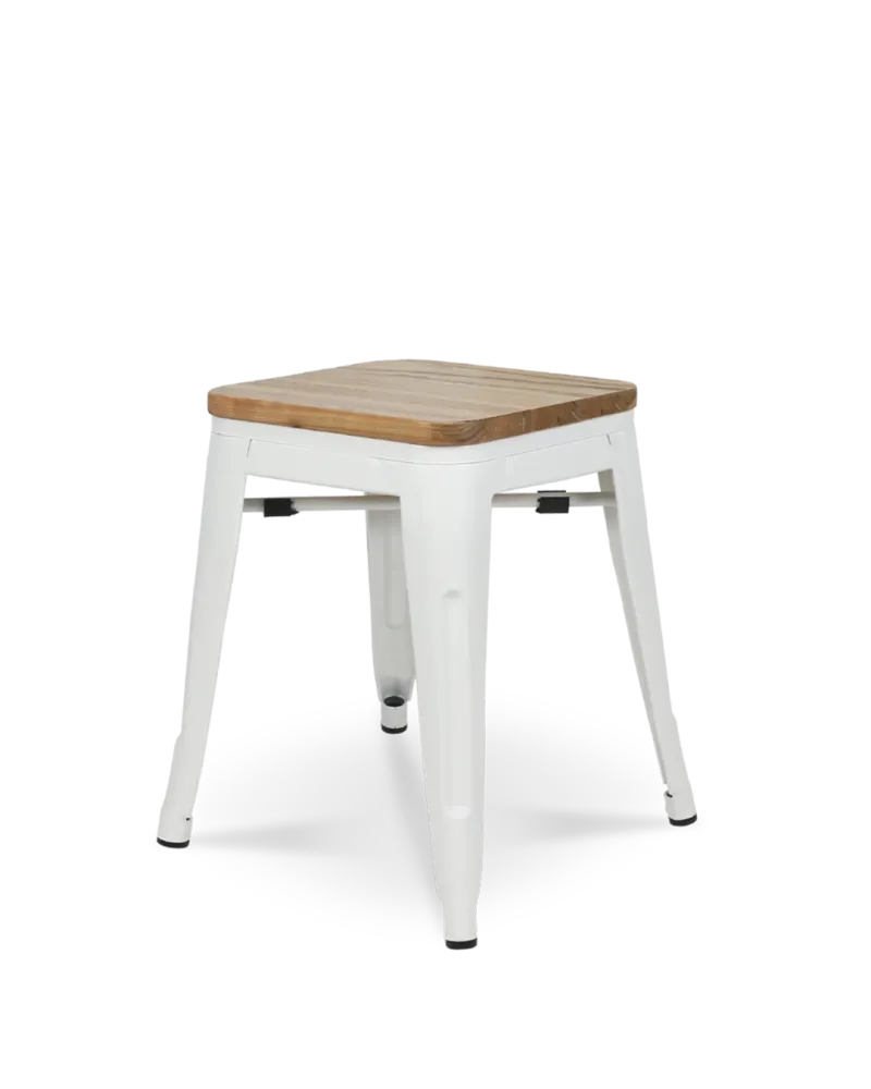 Sgabello legno lix bianco
