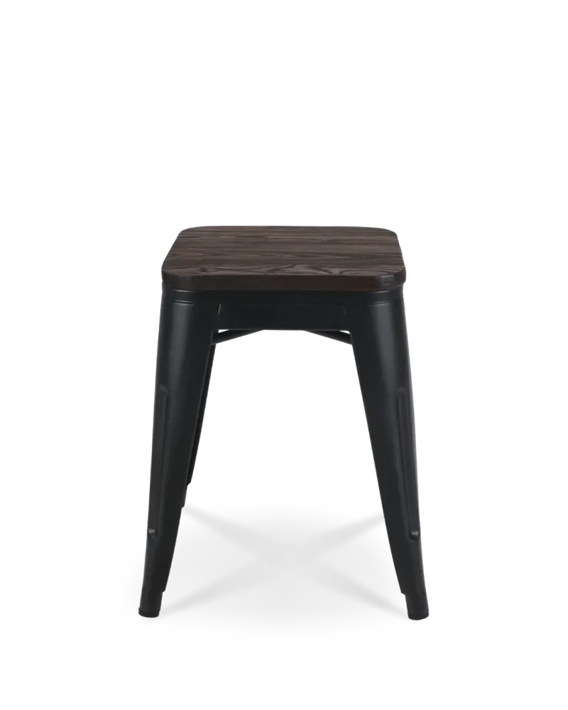 Sgabello di legno Lix nero