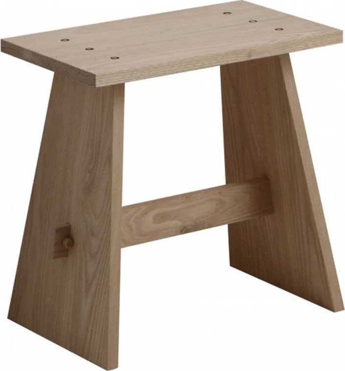 Sgabello legno massiccio di castagno h50cm