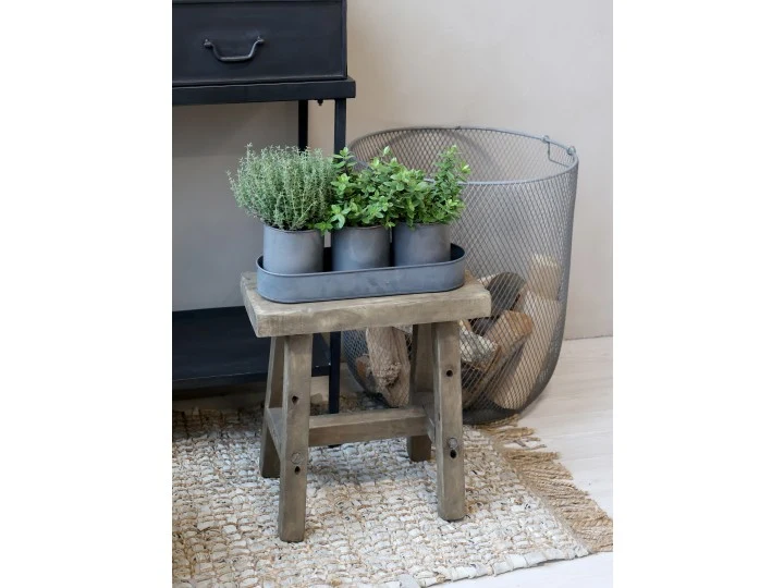 Sgabello legno di pino H 41 cm - Chic antique
