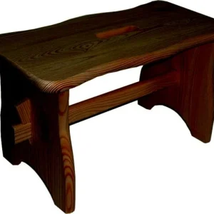 Sgabello Legno Scuro Maxi Cm. 39X19X21 H
