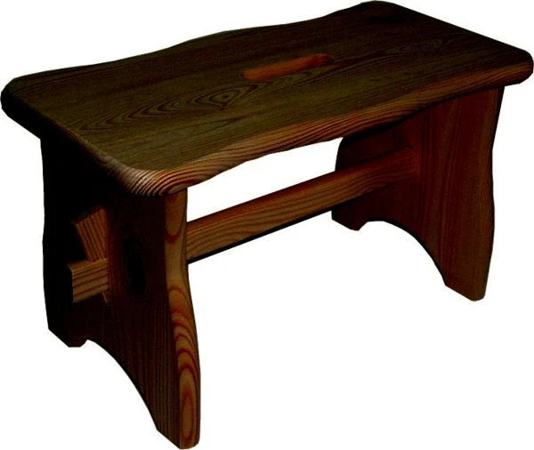 Sgabello Legno Scuro Maxi Cm. 39X19X21 H