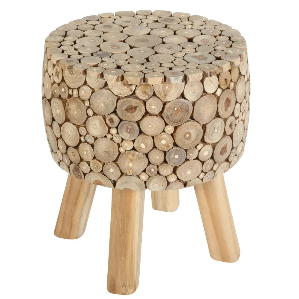 Sgabello legno di teak Samira