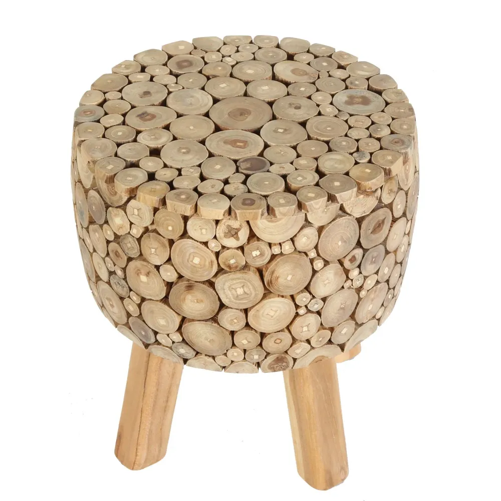 Sgabello legno di teak Samira