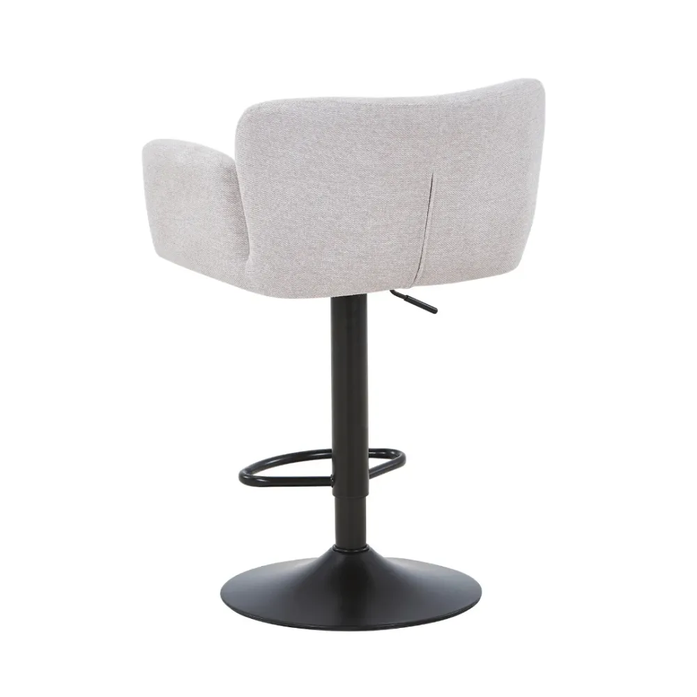 Sgabello Melody - tessuto beige con altezza regolabile e funzione girevole