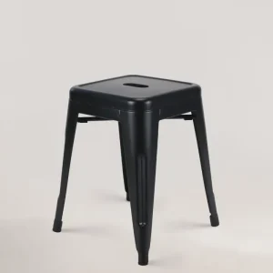 Sgabello di metallo Lix nero