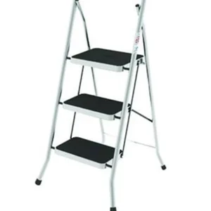 SGABELLO NEW SECURITY TUBOLARI ALLUMINIO GRADINI ACCIAIO 3 grad cm.38x26x75h.