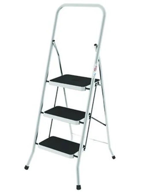 SGABELLO NEW SECURITY TUBOLARI ALLUMINIO GRADINI ACCIAIO 3 grad cm.38x26x75h.