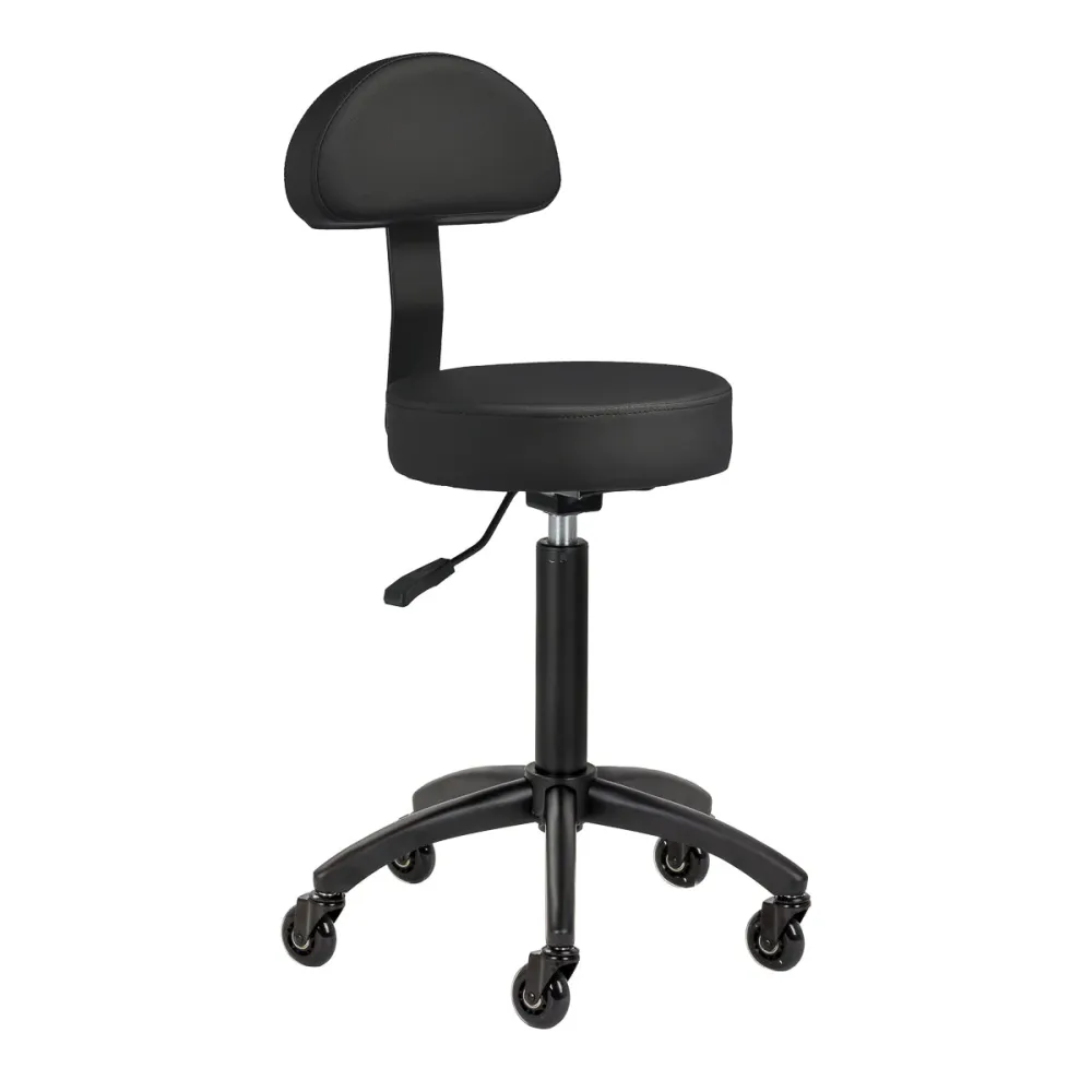 Sgabello da parrucchiere Gabbiano D026 nero