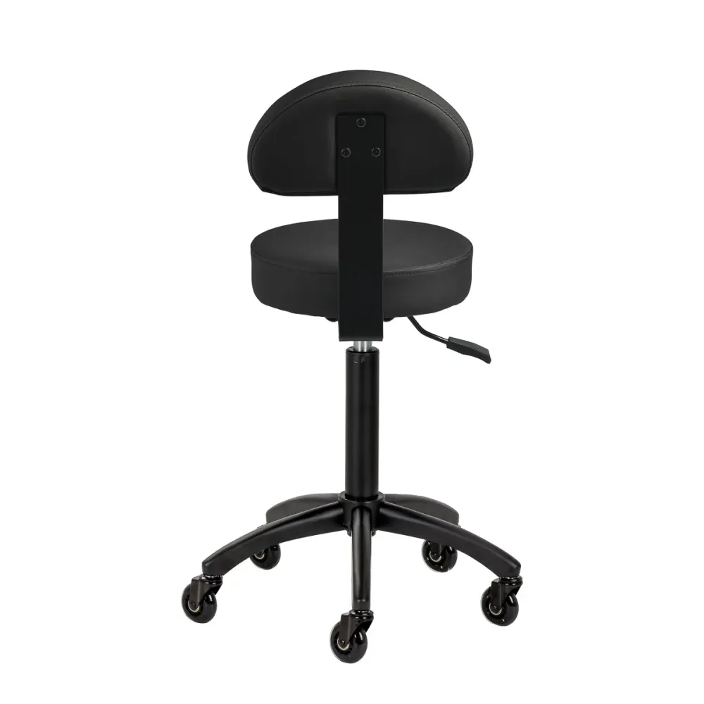 Sgabello da parrucchiere Gabbiano D026 nero