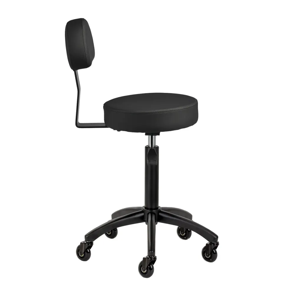 Sgabello da parrucchiere Gabbiano D026 nero
