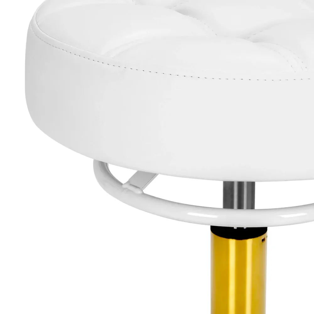 Lo sgabello da parrucchiere Gabbiano D054G oro bianco
