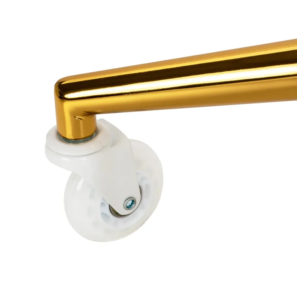 Lo sgabello da parrucchiere Gabbiano D054G oro bianco
