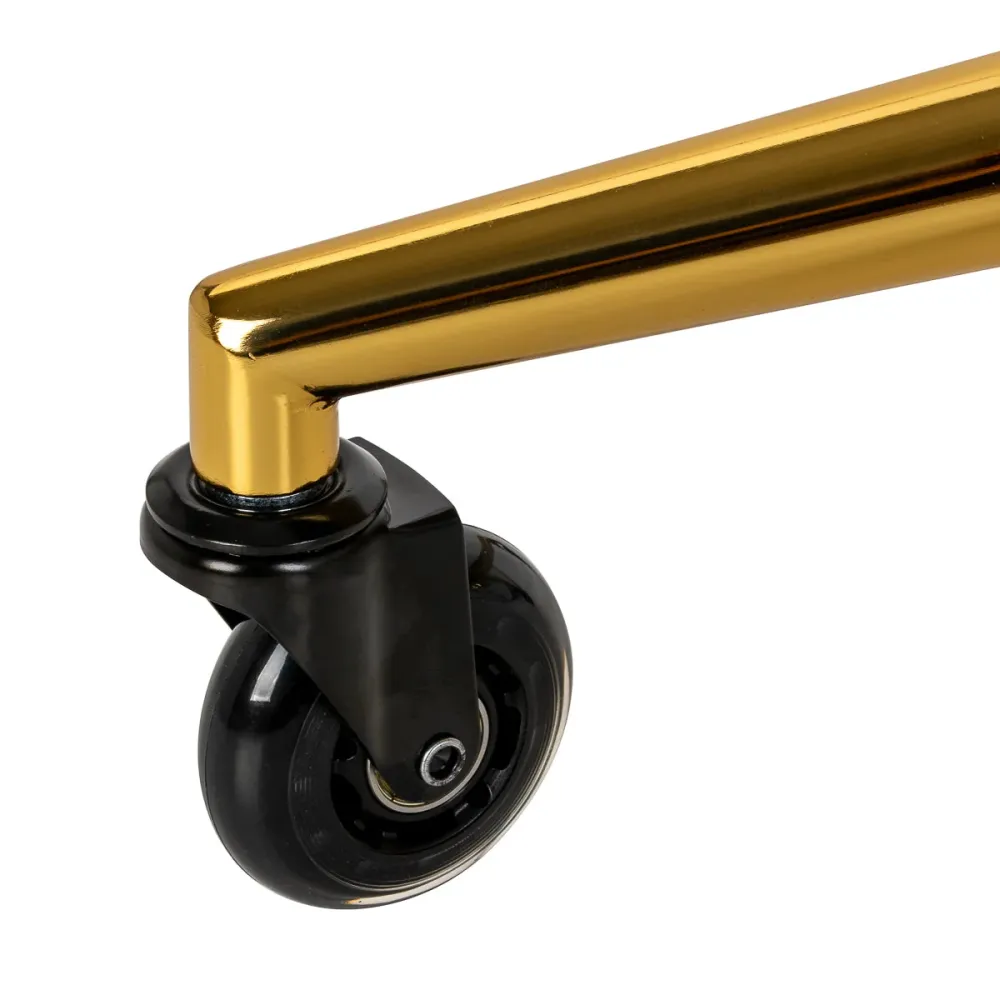 Lo sgabello da parrucchiere Gabbiano D054G oro bianco
