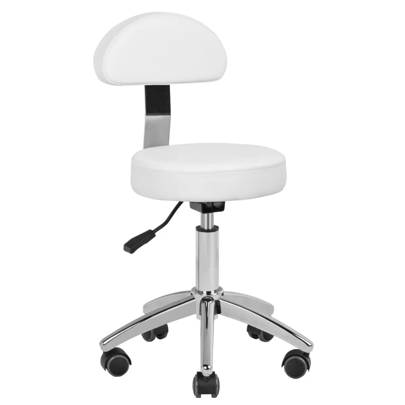 sgabello pedicure cosmetico bianco 304p