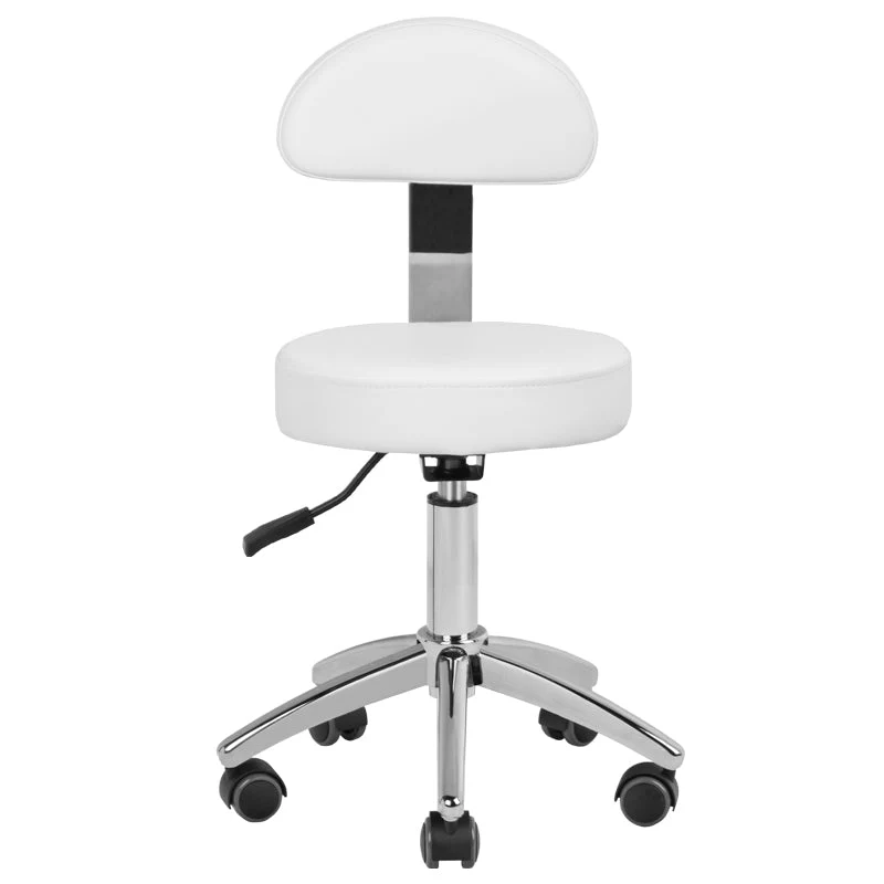 sgabello pedicure cosmetico bianco 304p