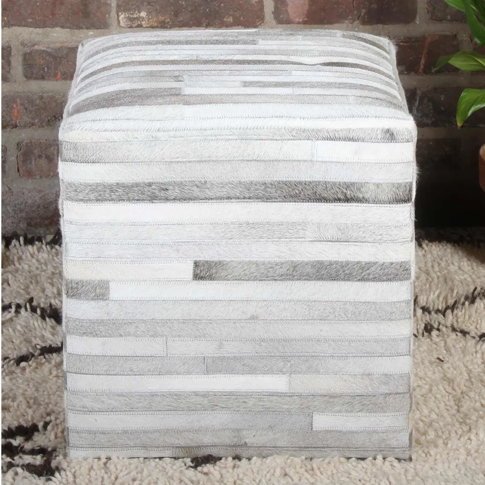Sgabello pelliccia patchwork Liem